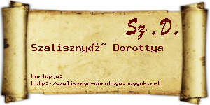 Szalisznyó Dorottya névjegykártya