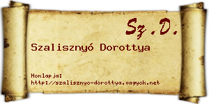 Szalisznyó Dorottya névjegykártya